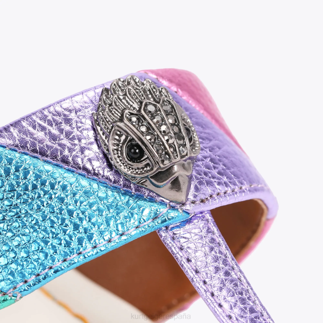 Kurt Geiger mujer sandalias london kensington con barra en T 2LPR228 | calzados combinación de metales